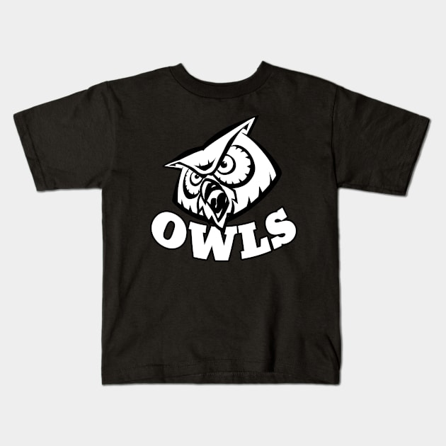 Owl Mascot Kids T-Shirt by Generic Mascots